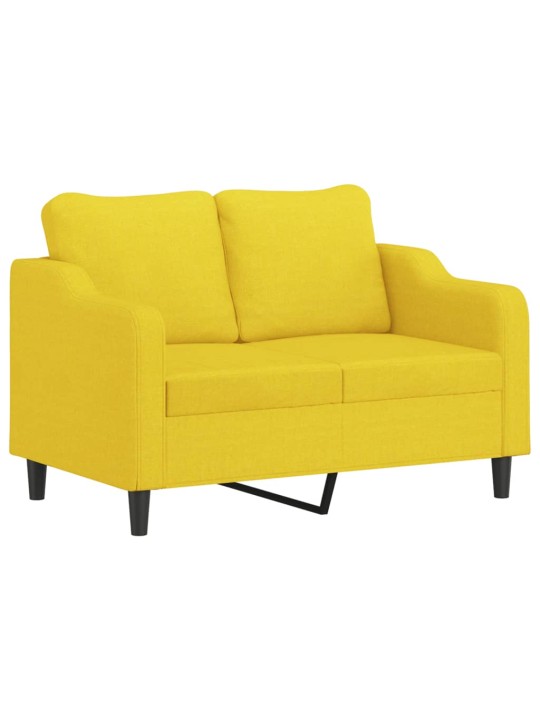 2místná pohovka světle žlutá 120 cm textil
