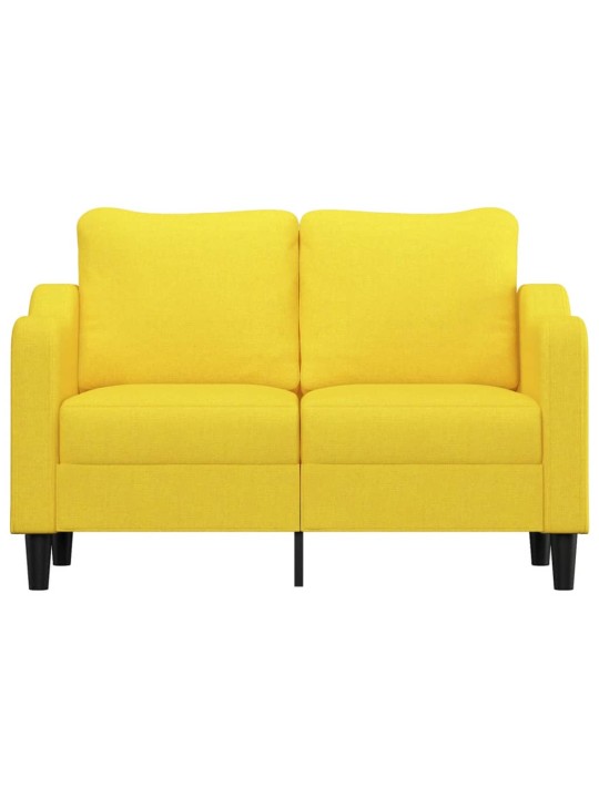 2místná pohovka světle žlutá 120 cm textil
