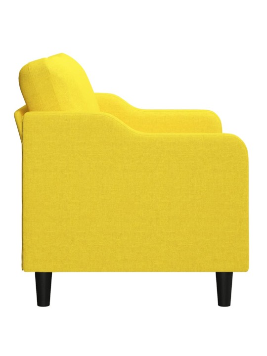 2místná pohovka světle žlutá 120 cm textil