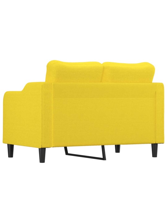2místná pohovka světle žlutá 120 cm textil