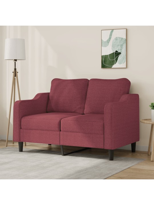 2místná pohovka vínová 120 cm textil