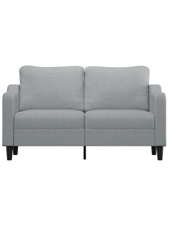 2místná pohovka světle šedá 140 cm textil