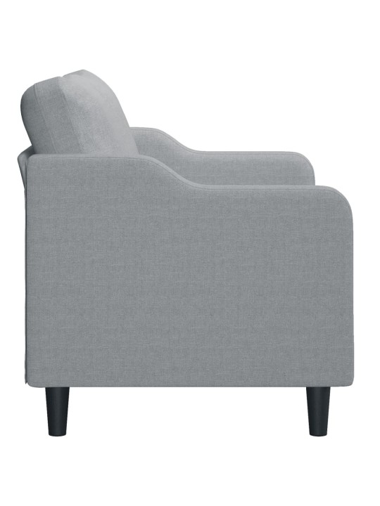 2místná pohovka světle šedá 140 cm textil