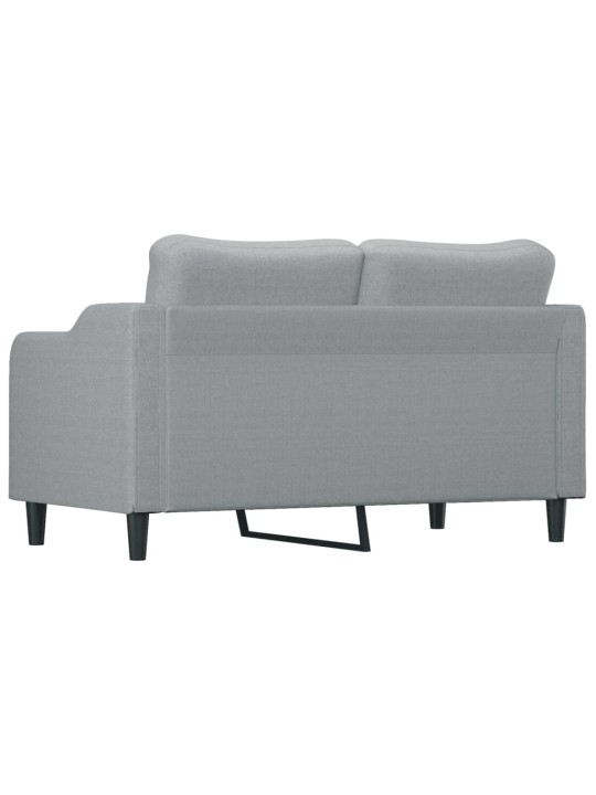 2místná pohovka světle šedá 140 cm textil