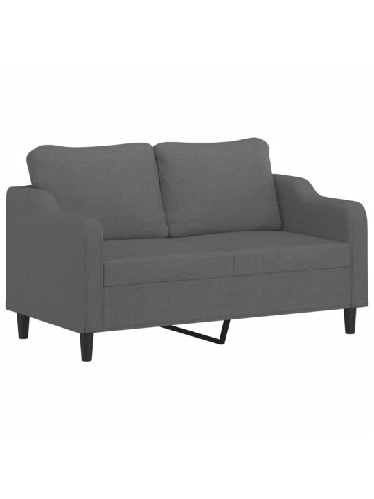 2místná pohovka tmavě šedá 140 cm textil