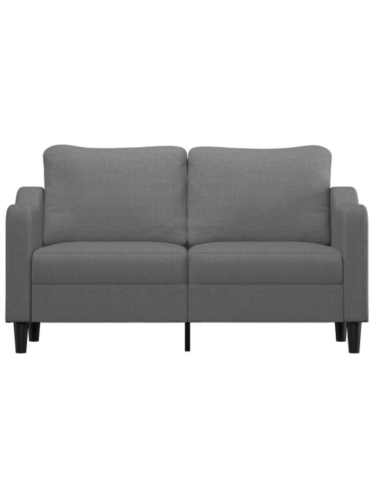 2místná pohovka tmavě šedá 140 cm textil