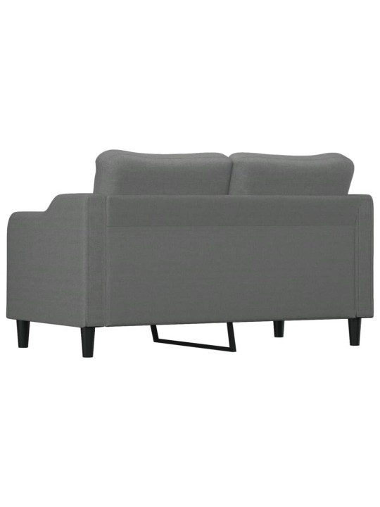 2místná pohovka tmavě šedá 140 cm textil