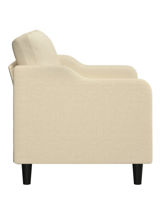 2místná pohovka krémová 140 cm textil