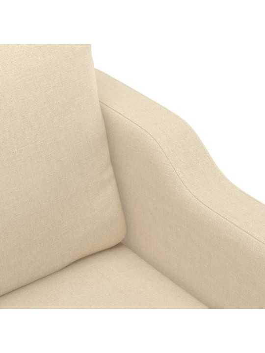 2místná pohovka krémová 140 cm textil