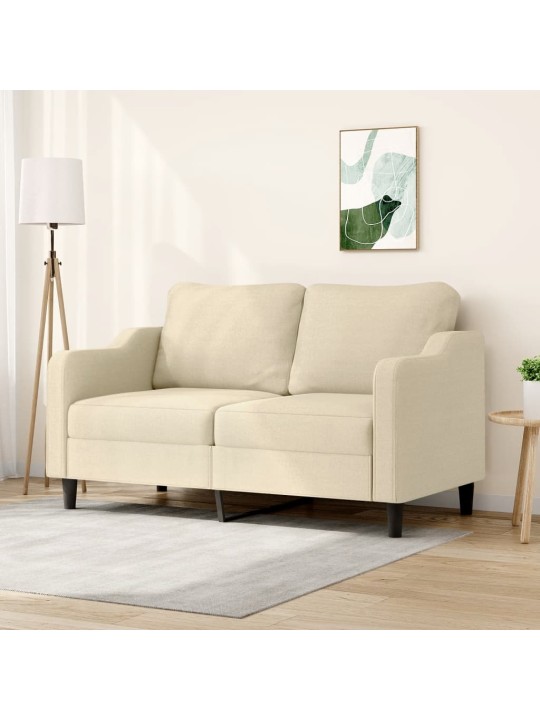2místná pohovka krémová 140 cm textil