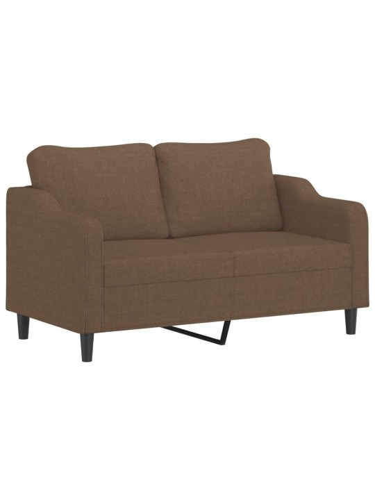 2místná pohovka hnědá 140 cm textil