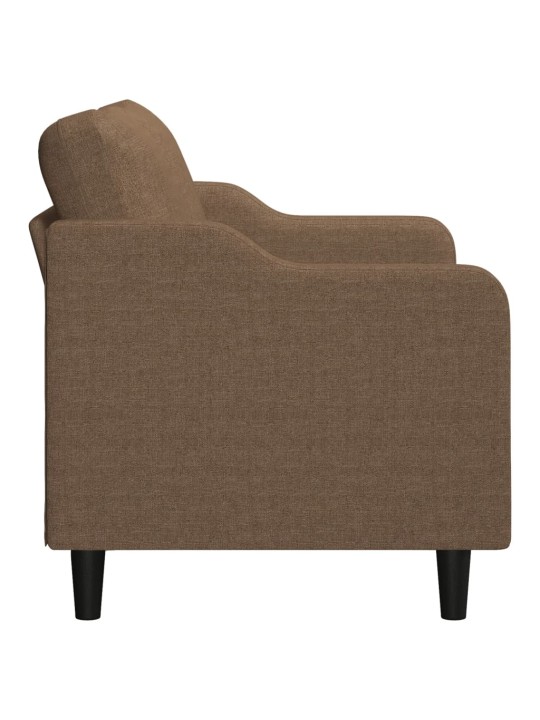 2místná pohovka hnědá 140 cm textil