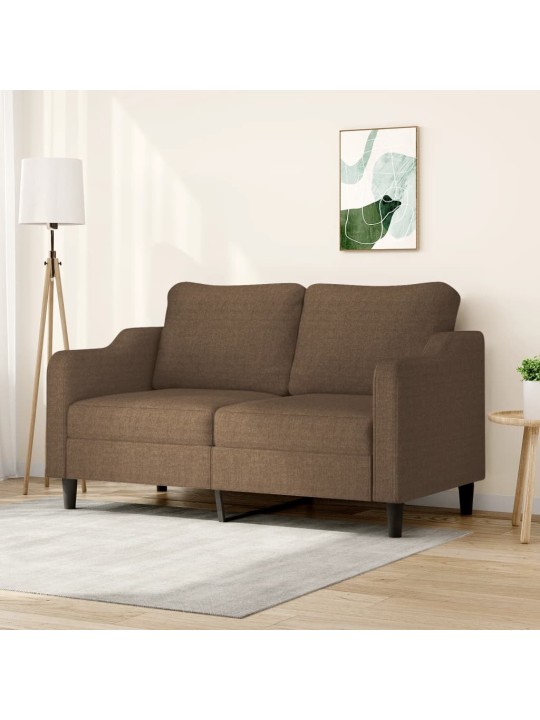 2místná pohovka hnědá 140 cm textil