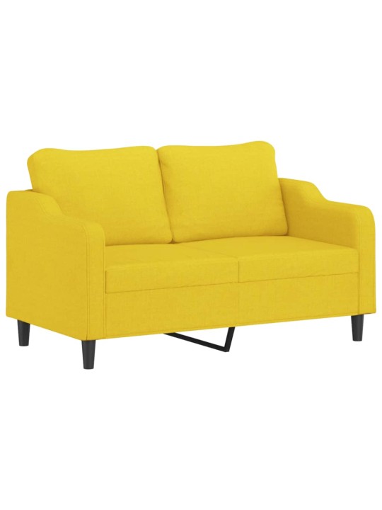 2místná pohovka světle žlutá 140 cm textil