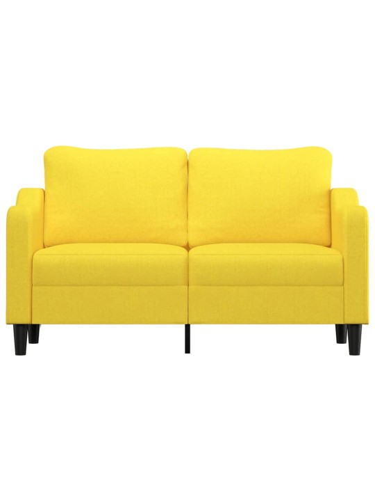 2místná pohovka světle žlutá 140 cm textil
