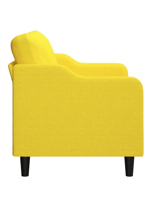 2místná pohovka světle žlutá 140 cm textil