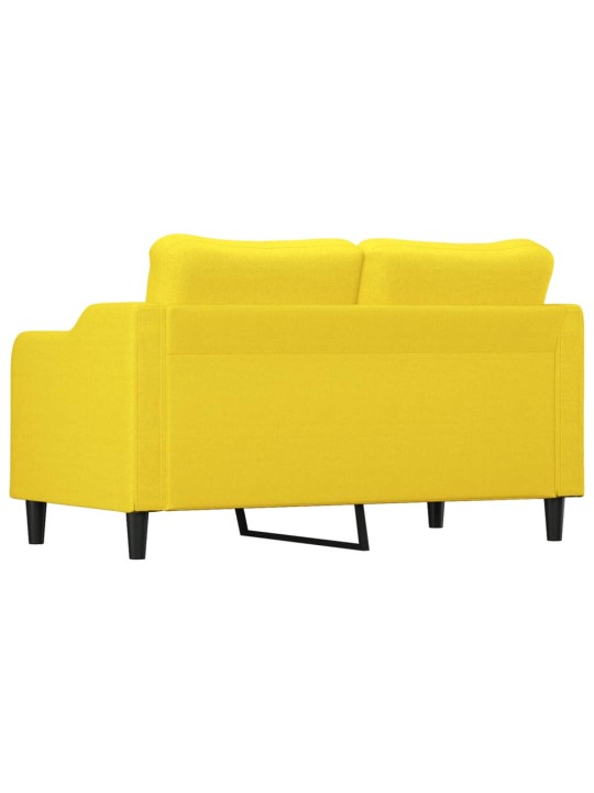 2místná pohovka světle žlutá 140 cm textil