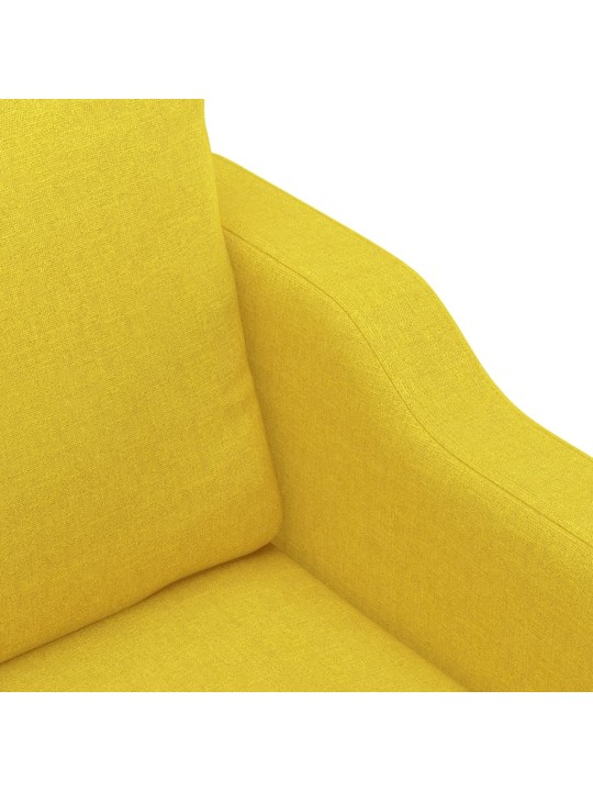 2místná pohovka světle žlutá 140 cm textil