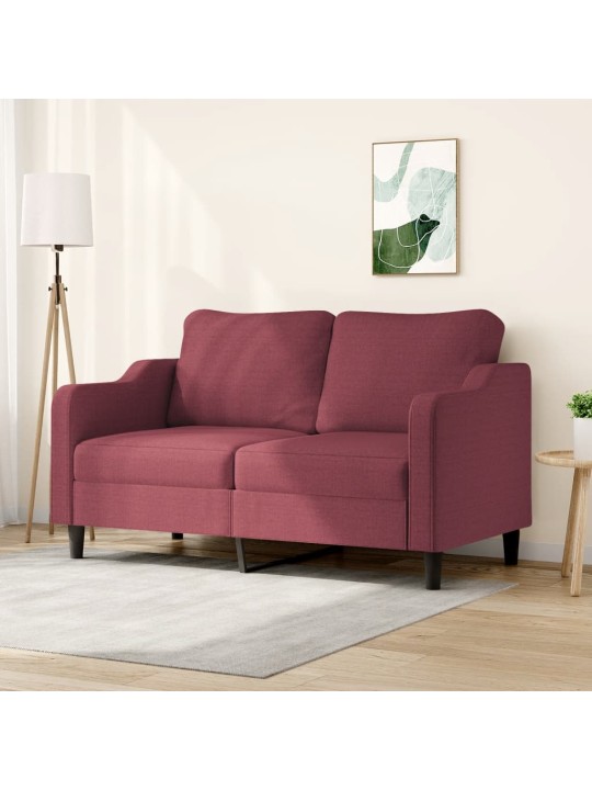2místná pohovka vínová 140 cm textil