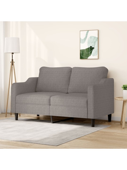 2místná pohovka taupe 140 cm textil