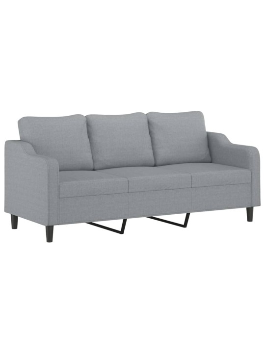 3místná pohovka světle šedá 180 cm textil