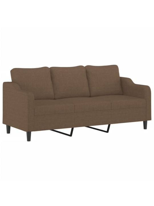 3místná pohovka hnědá 180 cm textil