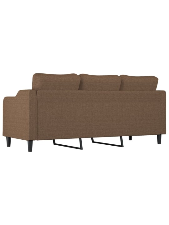 3místná pohovka hnědá 180 cm textil