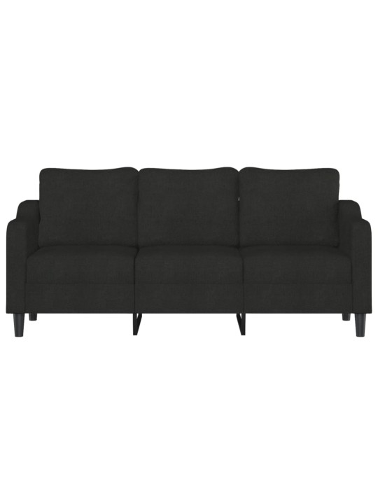 3místná pohovka černá 180 cm textil
