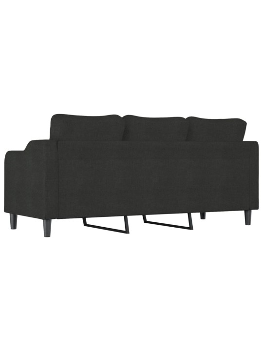 3místná pohovka černá 180 cm textil