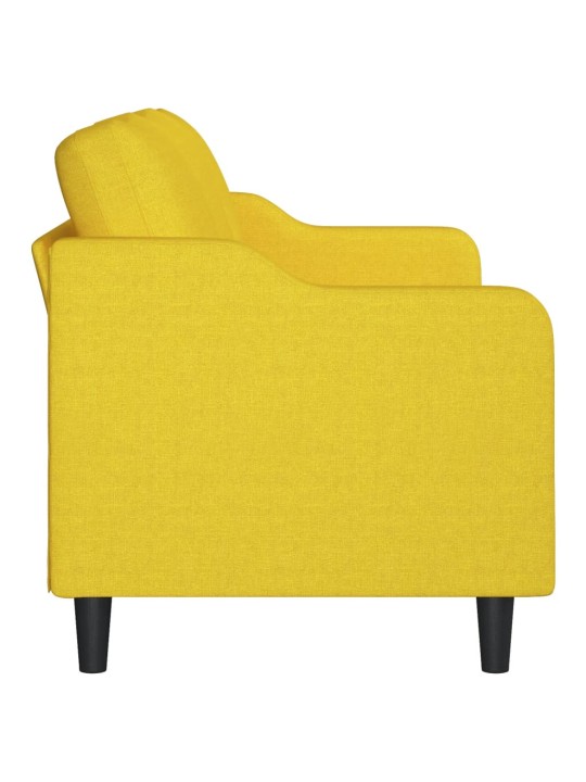 3místná pohovka světle žlutá 180 cm textil