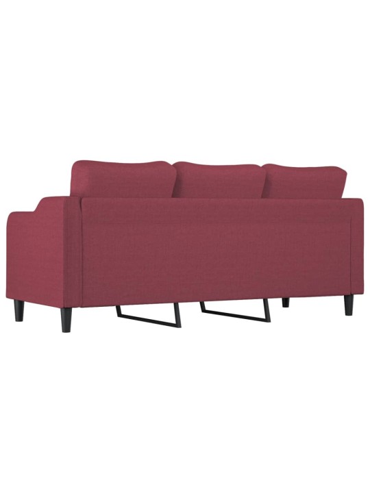 3místná pohovka vínová 180 cm textil
