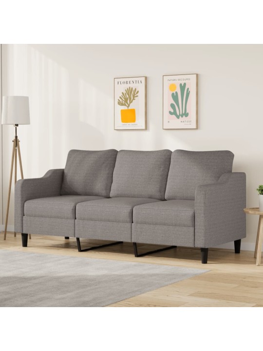 3místná pohovka taupe 180 cm textil