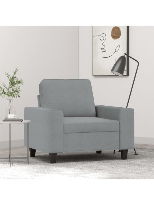Křeslo světle šedé 60 cm textil