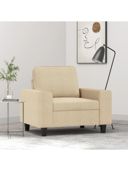Křeslo krémové 60 cm textil