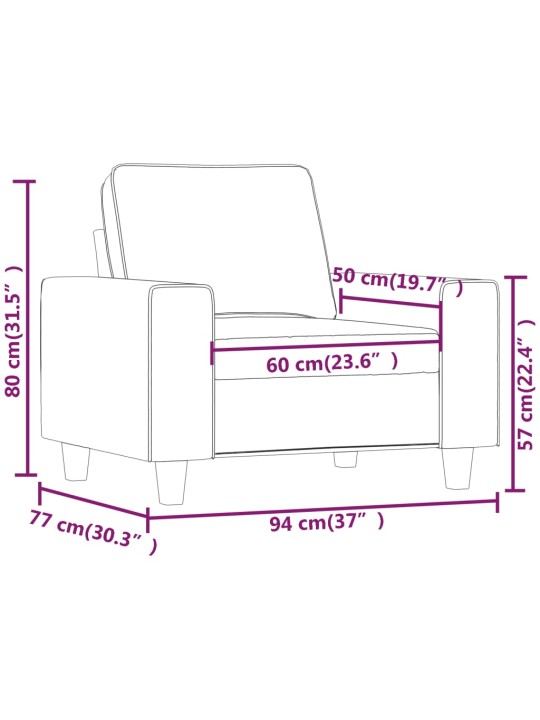 Křeslo světle žluté 60 cm textil