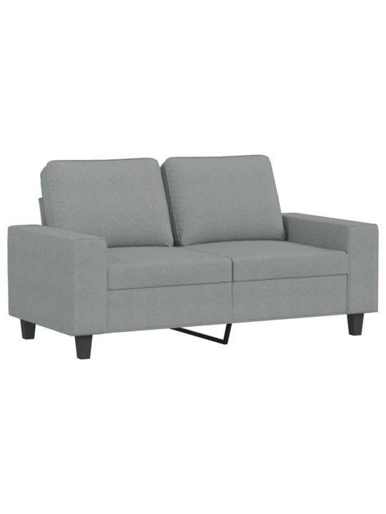 2místná pohovka světle šedá 120 cm textil