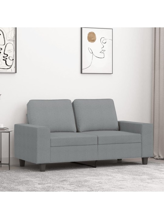 2místná pohovka světle šedá 120 cm textil