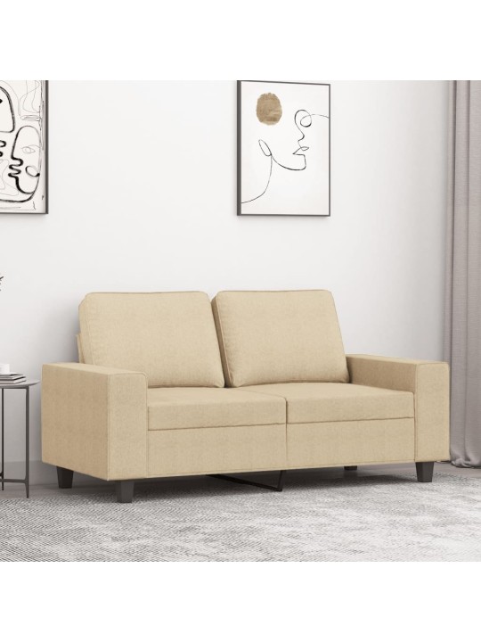 2místná pohovka krémová 120 cm textil