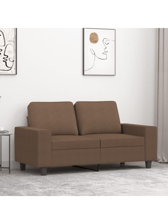 2místná pohovka hnědá 120 cm textil
