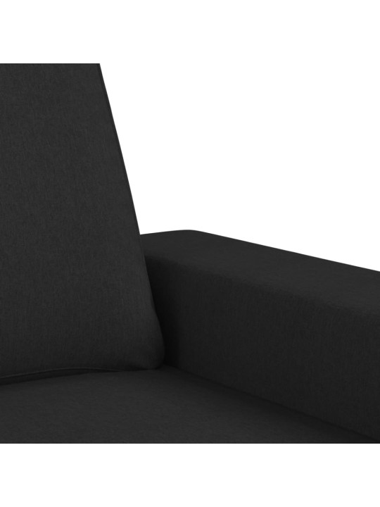 2místná pohovka černá 120 cm textil