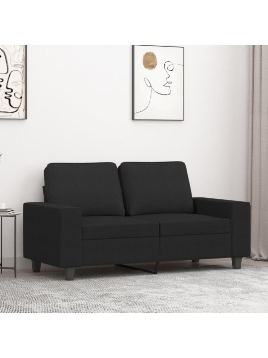 2místná pohovka černá 120 cm textil