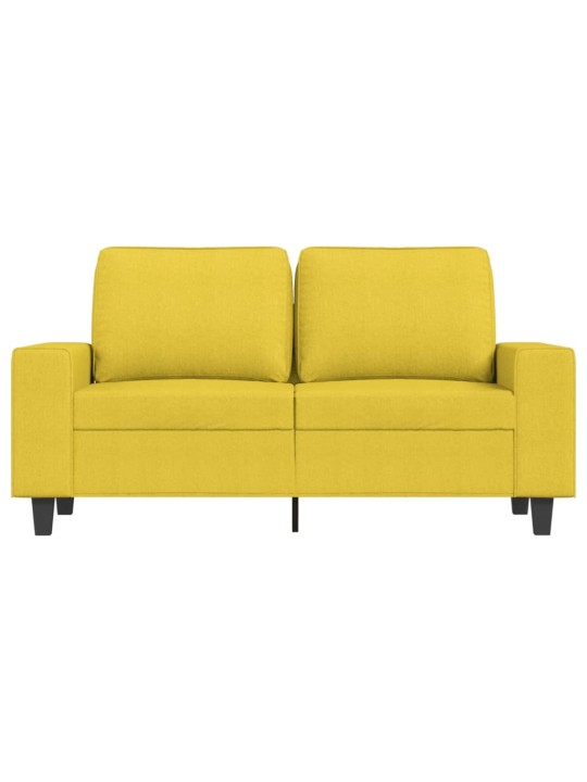 2místná pohovka světle žlutá 120 cm textil