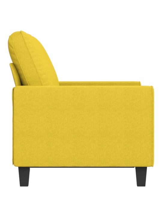 2místná pohovka světle žlutá 120 cm textil