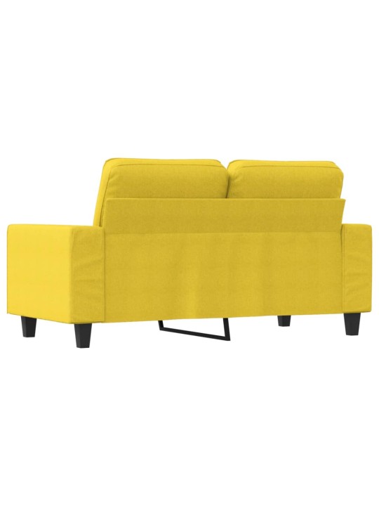 2místná pohovka světle žlutá 120 cm textil