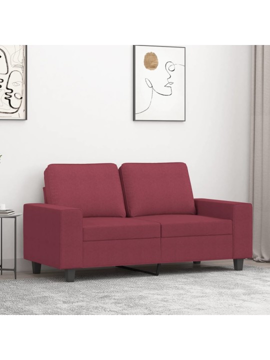 2místná pohovka vínová 120 cm textil