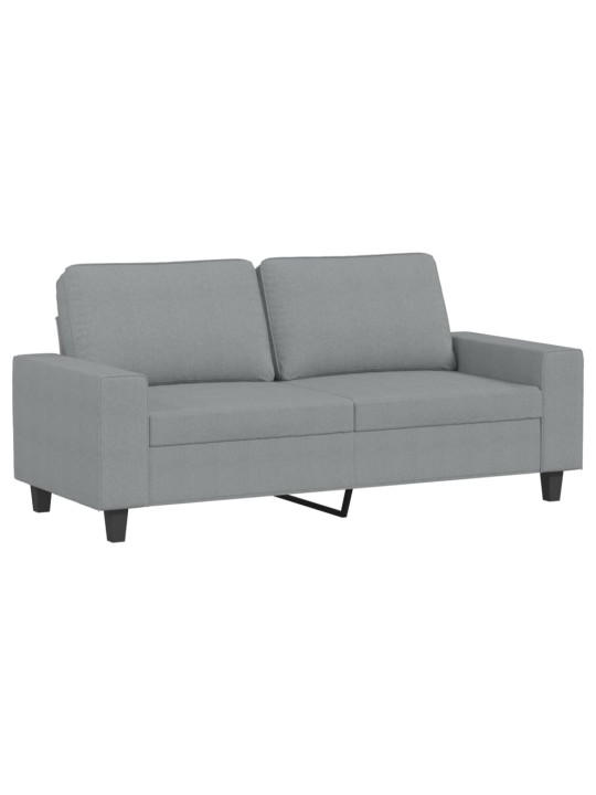 2místná pohovka světle šedá 140 cm textil