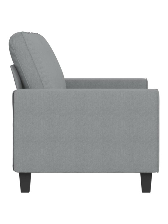 2místná pohovka světle šedá 140 cm textil