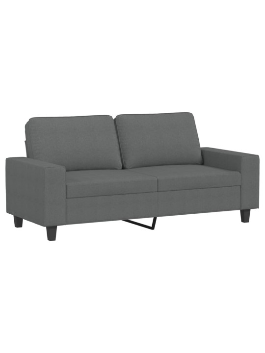 2místná pohovka tmavě šedá 140 cm textil