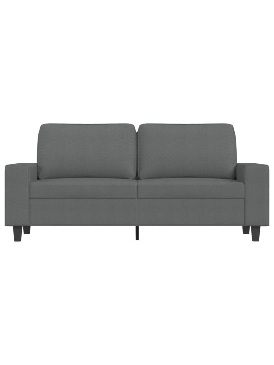 2místná pohovka tmavě šedá 140 cm textil