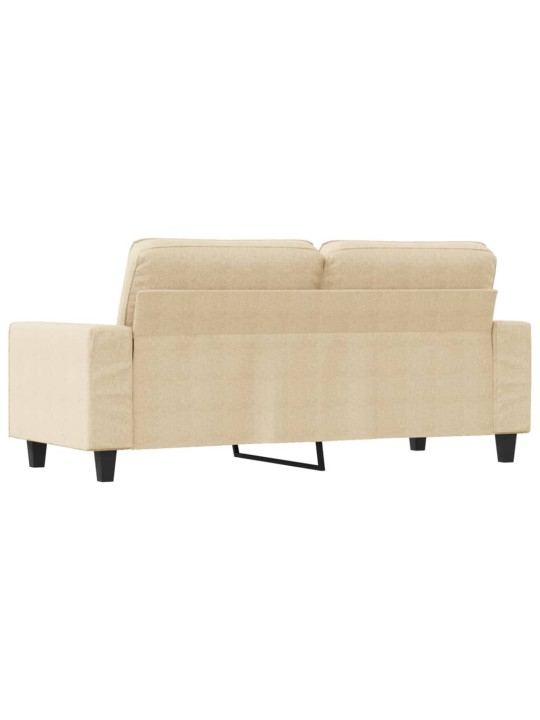 2místná pohovka krémová 140 cm textil